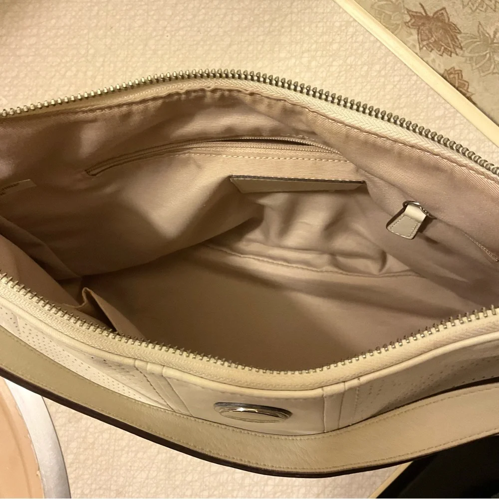 COACH White Perforated Leather Hobo Bag - Picture 4 of 4